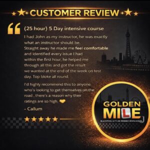 customer review intensive course blackpool